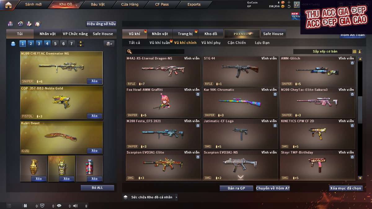 shop acc cf uy tin gia re